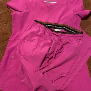 Hot pink scrub set